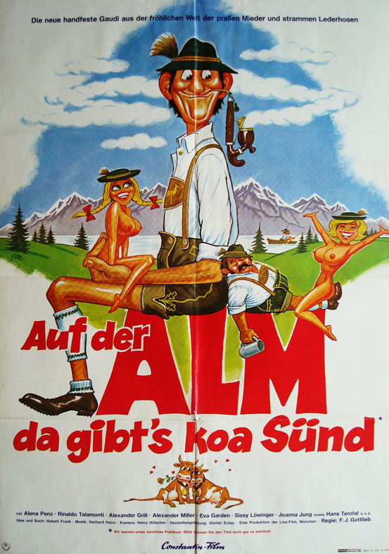 Auf Der Alm Da Gibts Koa Sünd Original A 1 Kinoplakat Ebay 